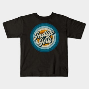 Indigo Girls - Retro Circle Vintage Kids T-Shirt